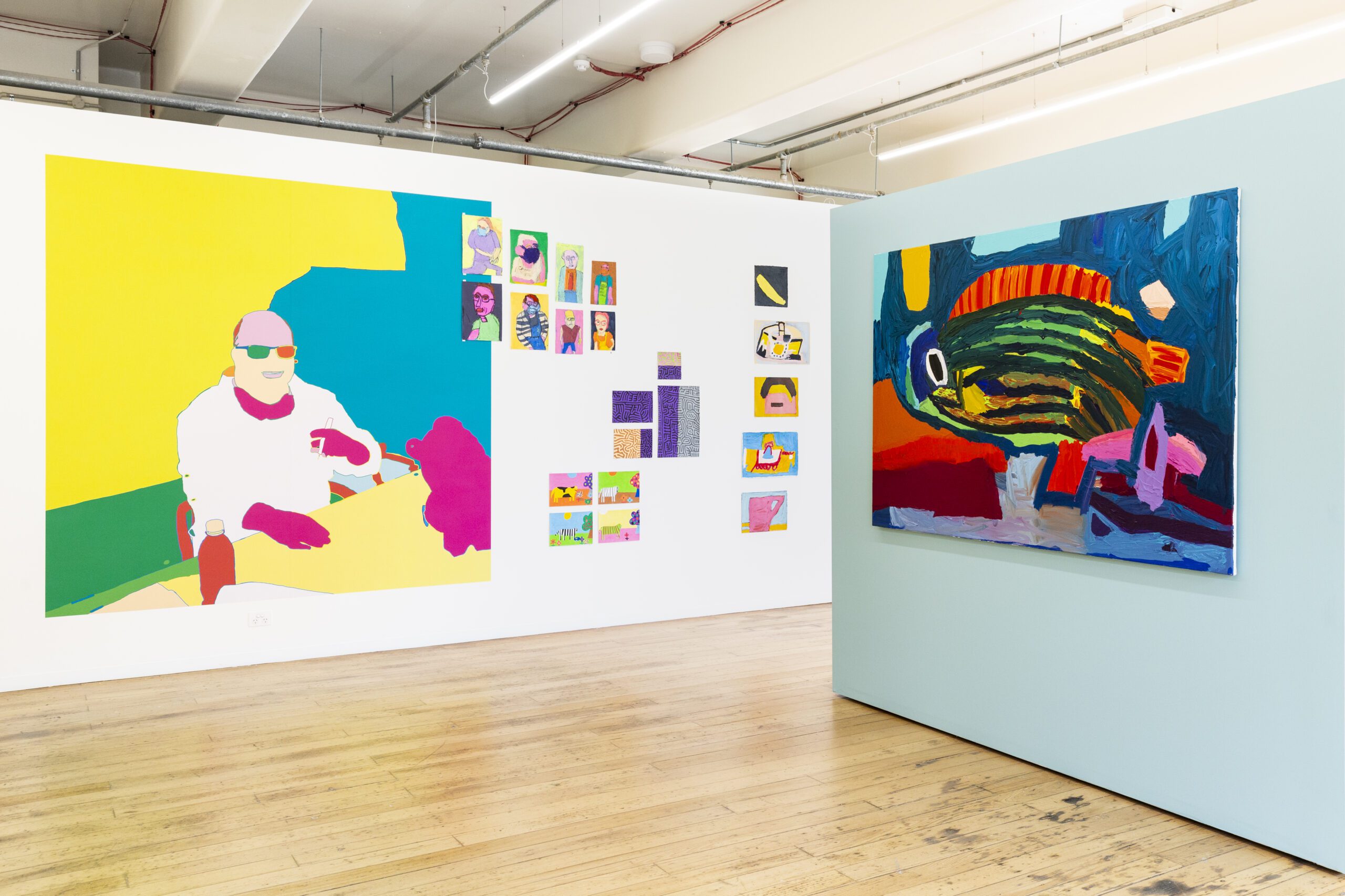 This photo shows a ceramic cameria with an orange and blue glaze